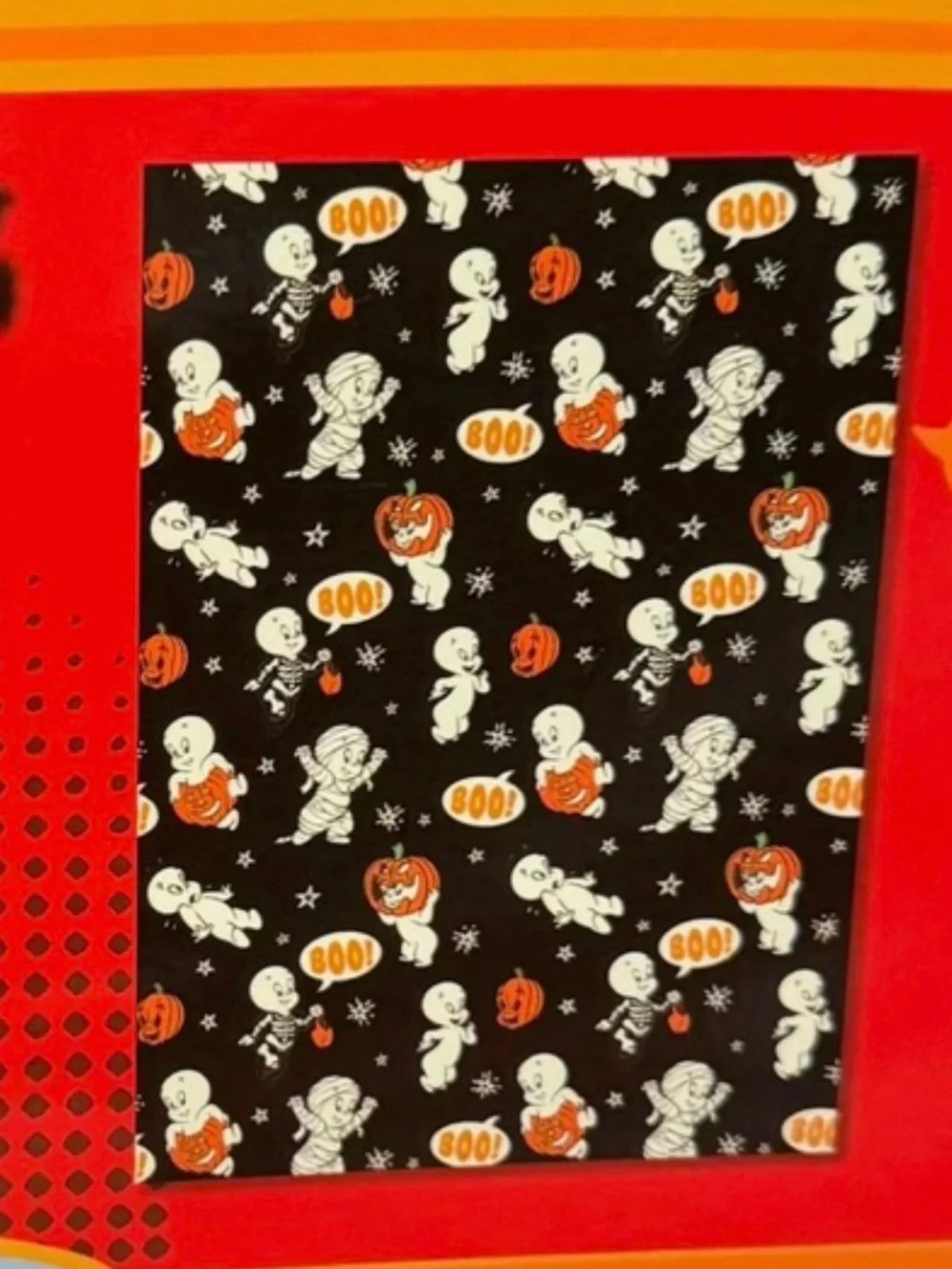 Casper the Friendly Ghost Halloween Plush Throw Blanket, black